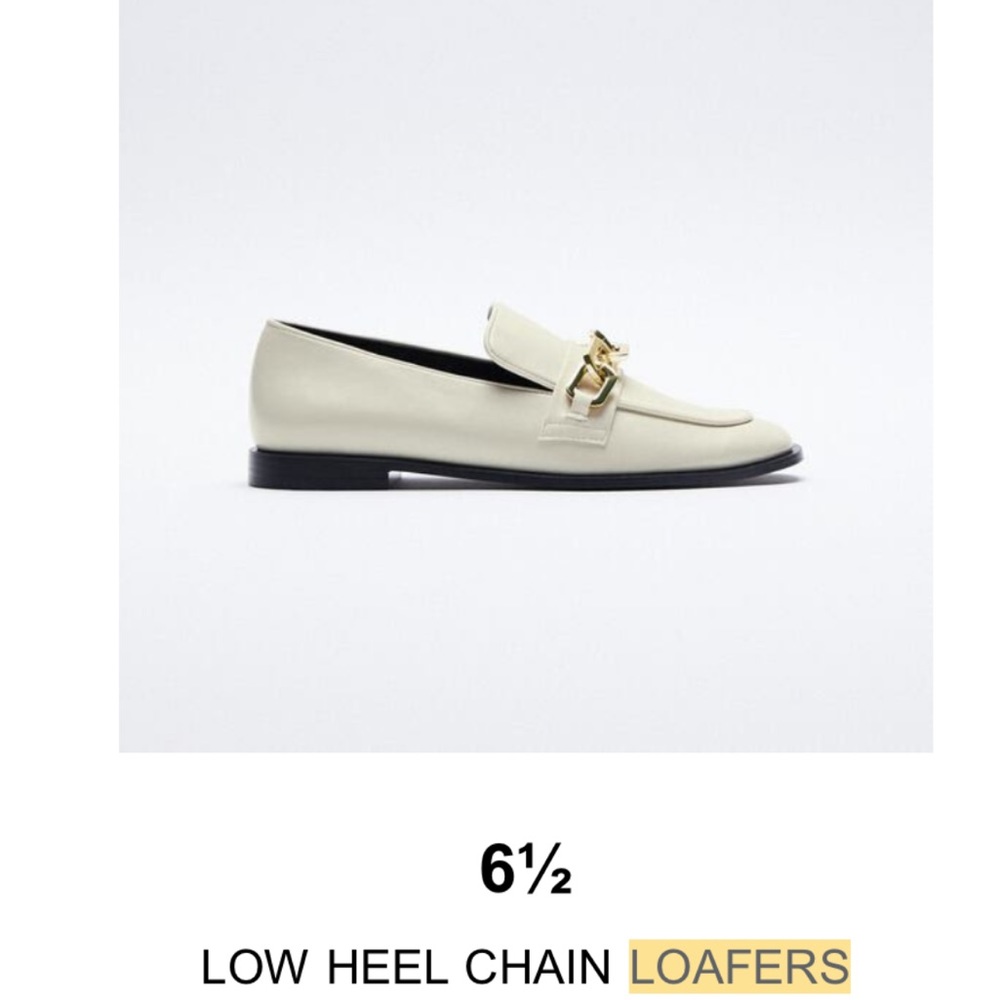 Zara white loafer